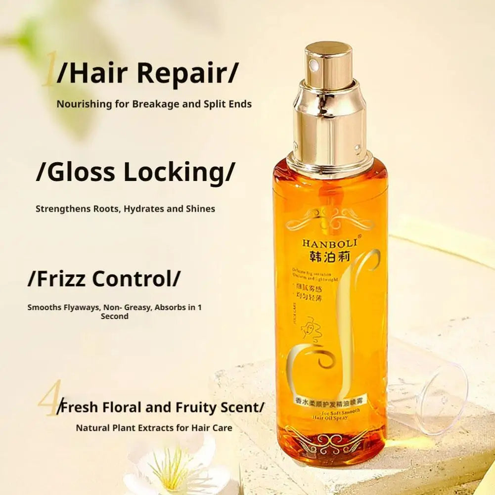 Haircare Essential Oil Hair Oil Spray, Nourishing Hair No Wash Anti-dry Anti-static Hair Products