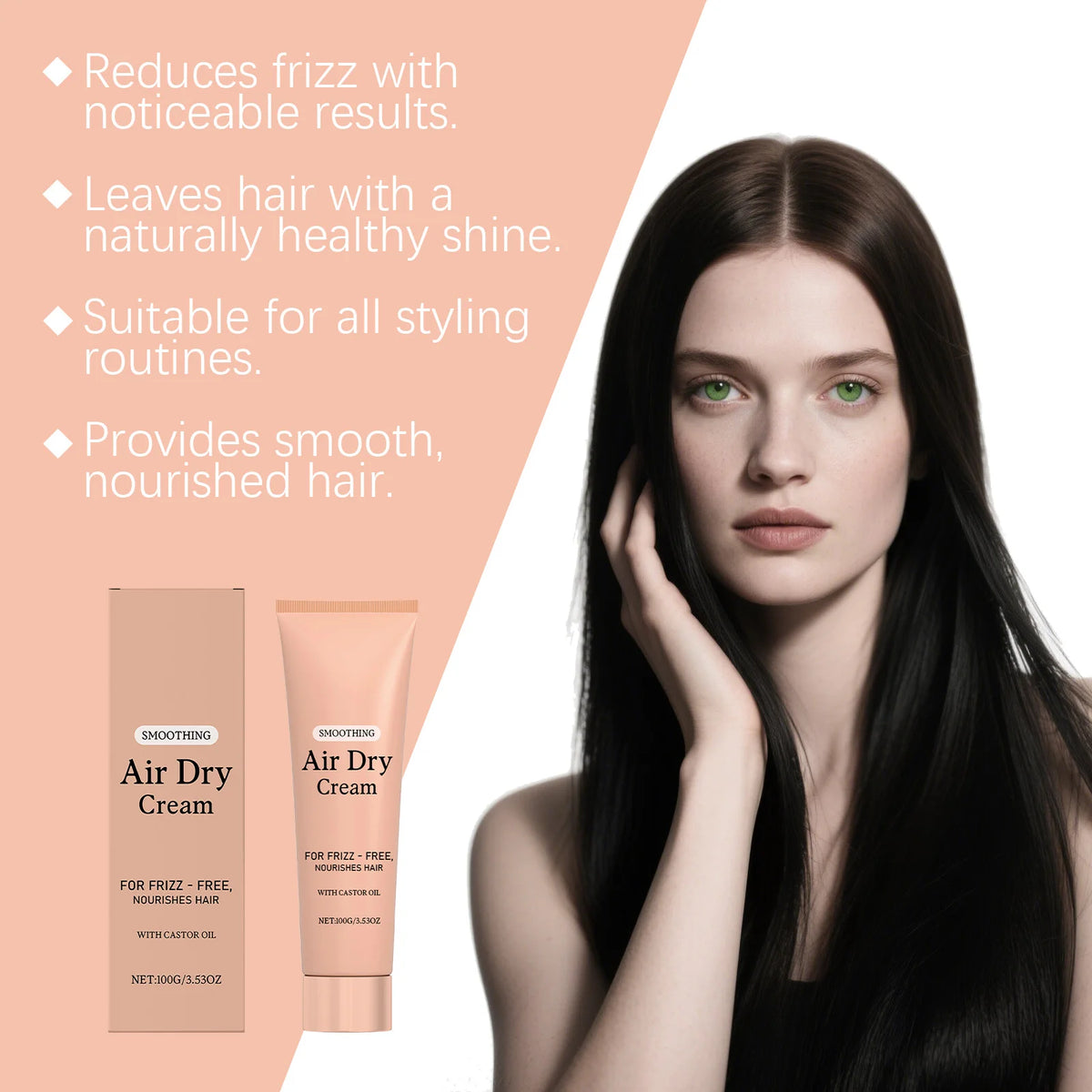 Hair Cream Nourish Repair, Soften Curly Hair Improve Dry Damaged Hair Long Lasting Healthy Shine