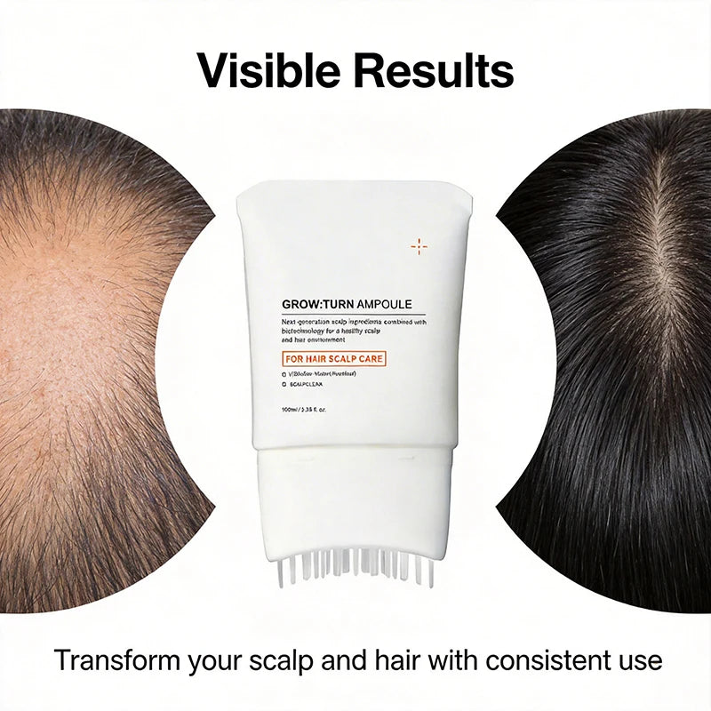 Hair Serum With Built-In Brush,Hair Nourishing Strengthening Essence,Improve Scalp Environment,Scalp Massager