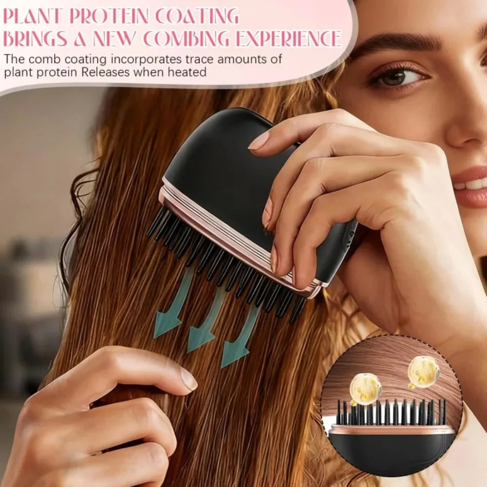 Mini Rechargeable Hair Straightener Brush