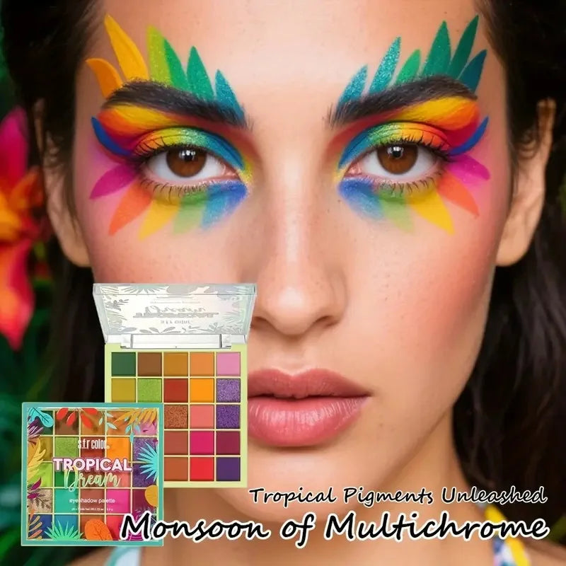 25 Colors Eyeshadow Palette Matte Shimmer Pigmented Rainbow Eye Shadow for Festival Stage Halloween party daily Bold Eye Makeup