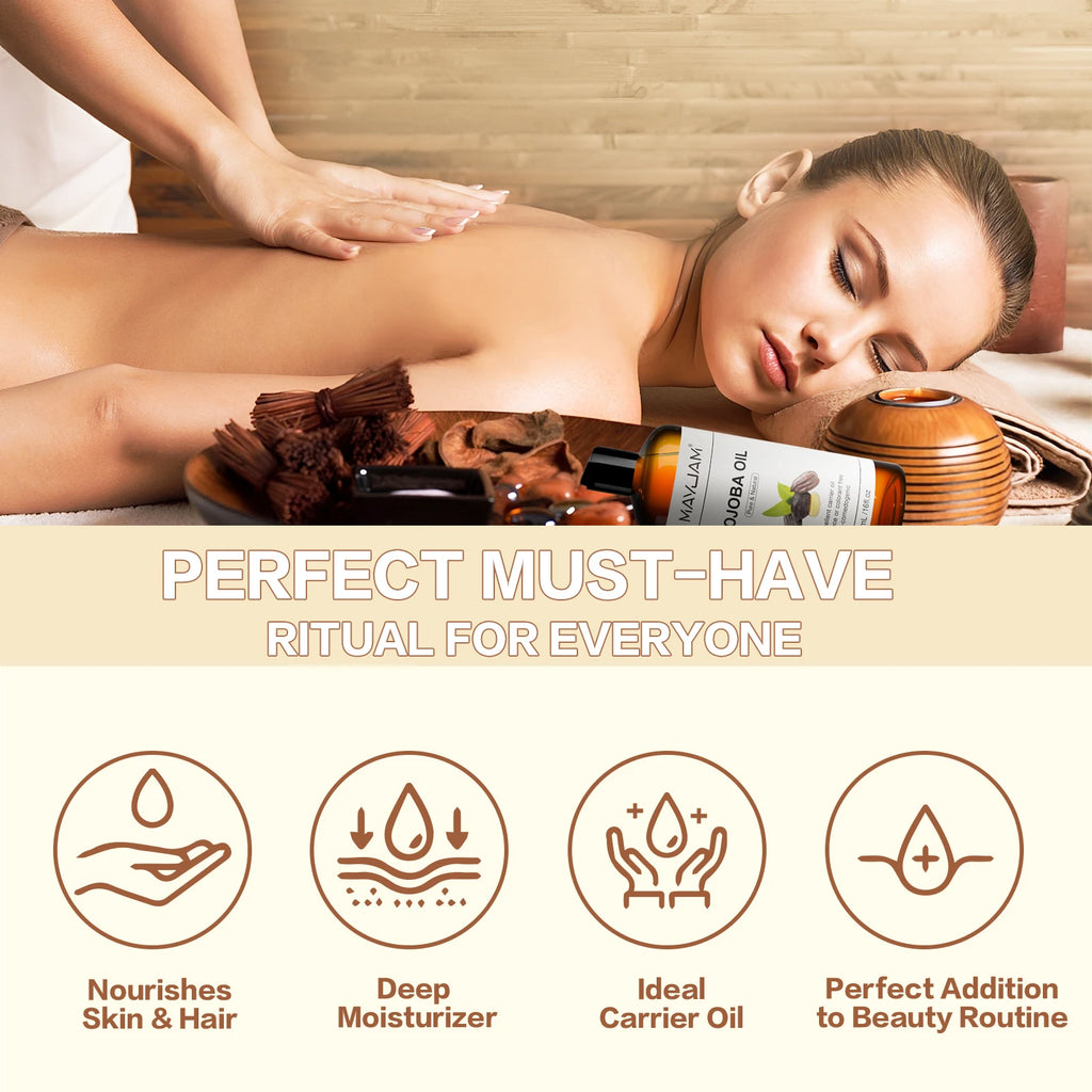 Jojoba Oil Moisturizing for Face, Hair, Skin & Nails