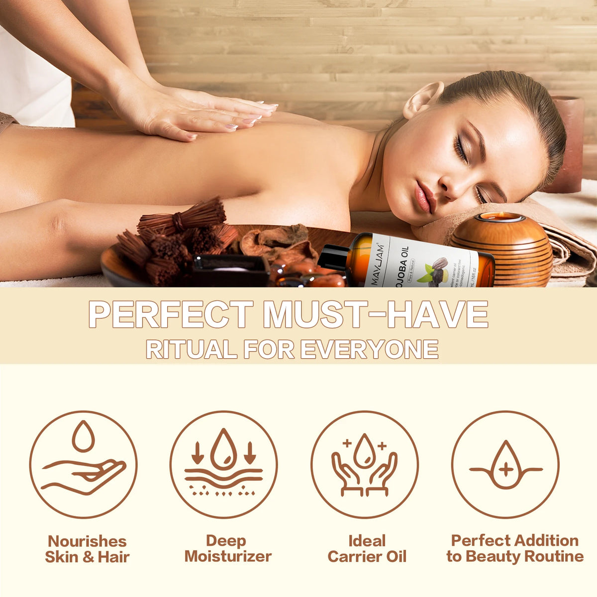 Jojoba Oil Moisturizing for Face, Hair, Skin & Nails