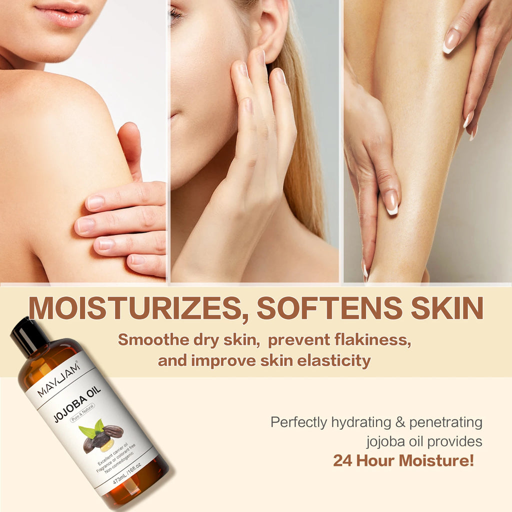 Jojoba Oil Moisturizing for Face, Hair, Skin & Nails