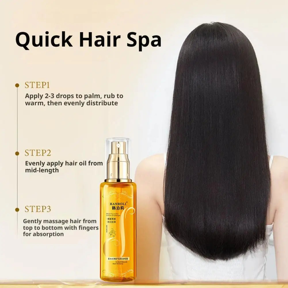 Haircare Essential Oil Hair Oil Spray, Nourishing Hair No Wash Anti-dry Anti-static Hair Products
