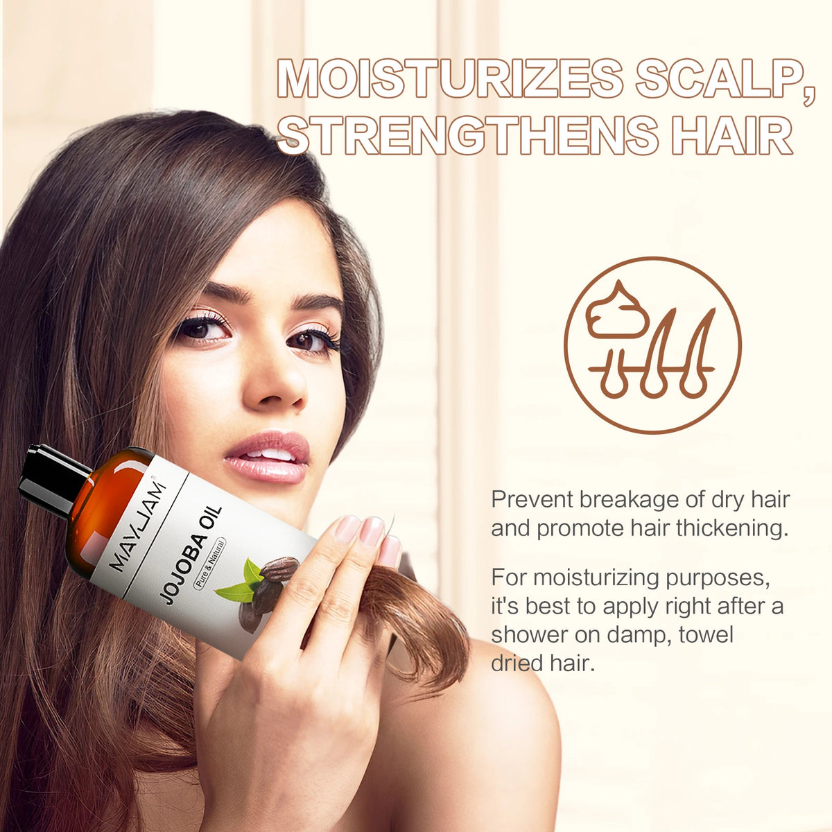 Jojoba Oil Moisturizing for Face, Hair, Skin & Nails