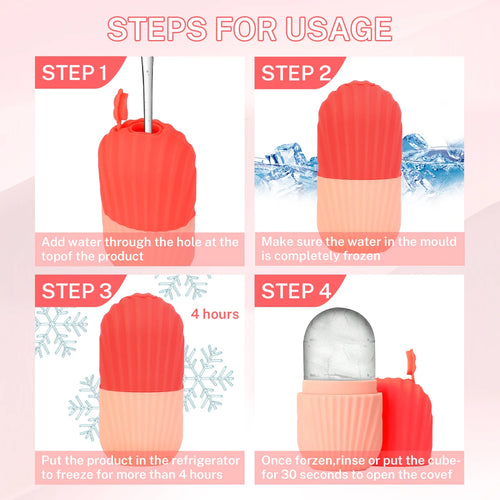 1/2/3pcs Ice Face Roller Facial Skincare Ice Roller Set,Facial Roller GuaSha FaceTool Set,Face Massage Roller Lifting Contouring