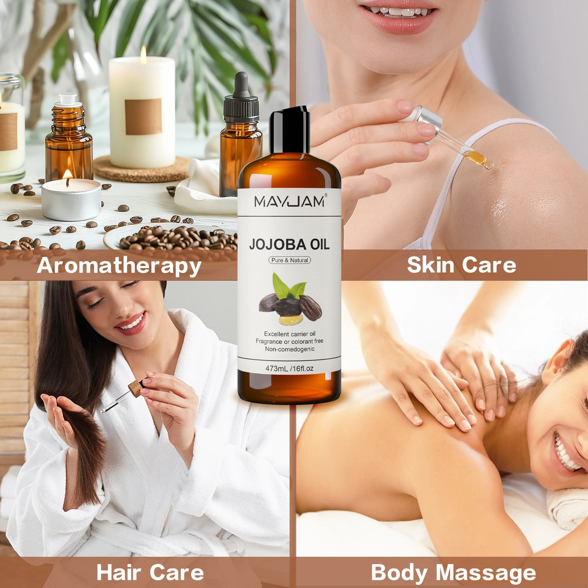 Jojoba Oil Moisturizing for Face, Hair, Skin & Nails