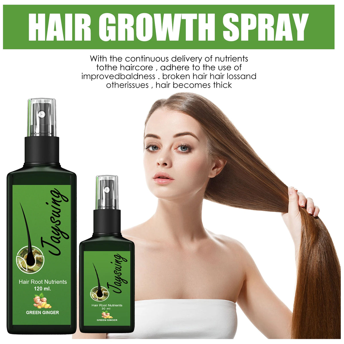 Hair Care Serum, Gently Nourishing, Massages the Scalp, Moisturizes and Smooths Hair, Hair Care Spray