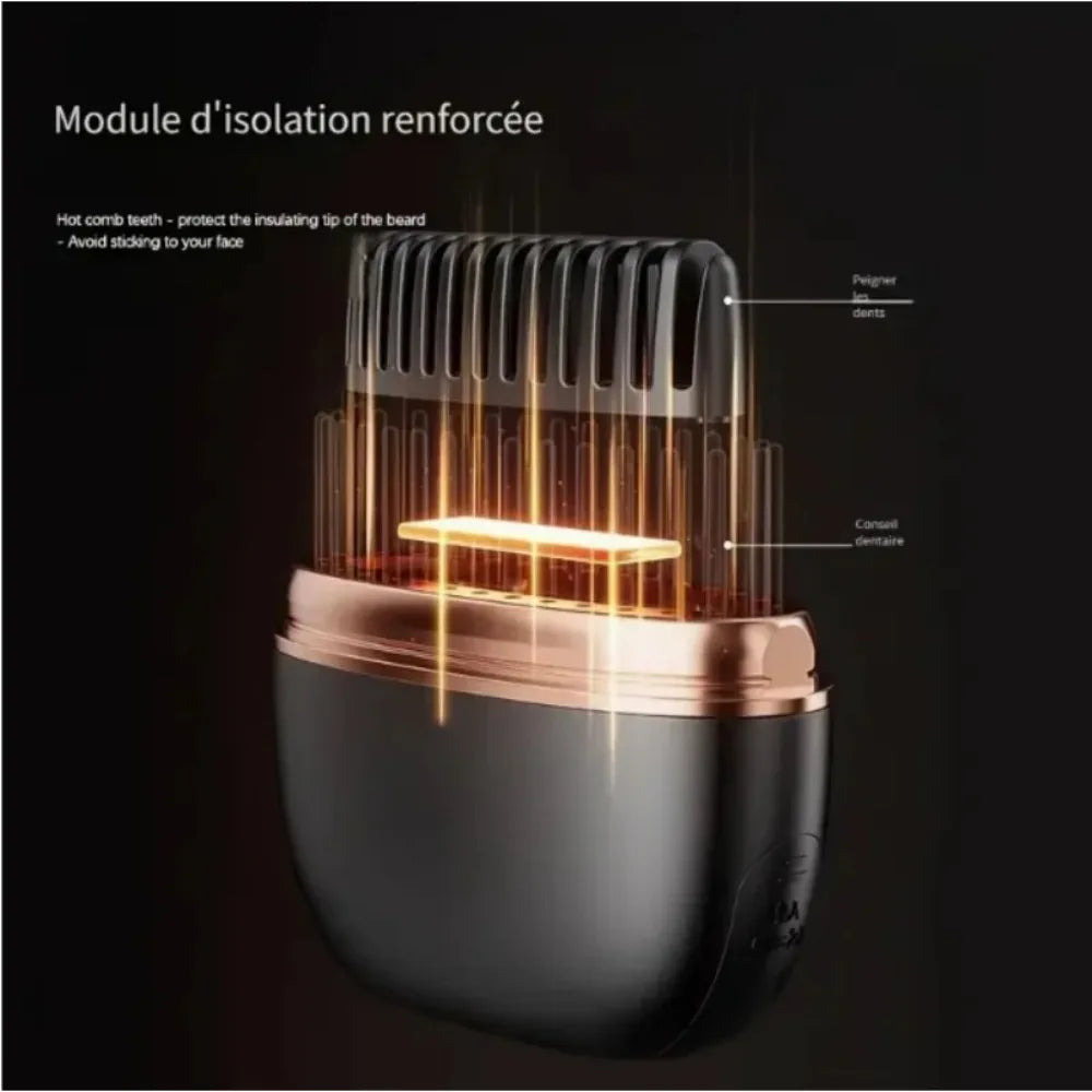 Mini Rechargeable Hair Straightener Brush