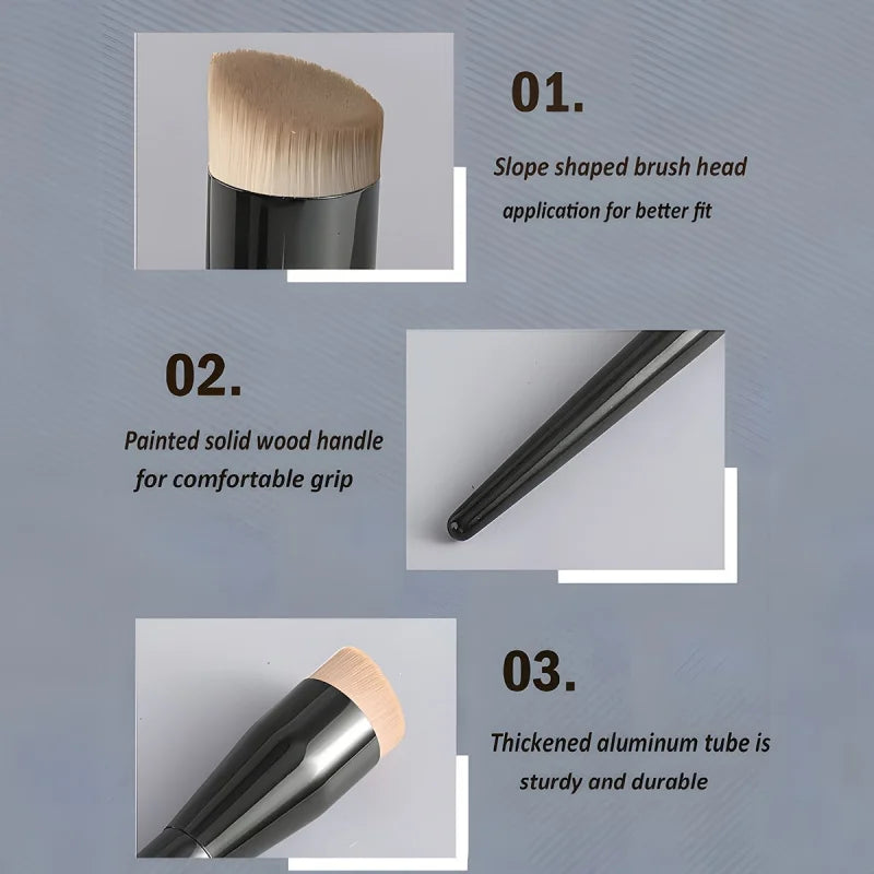 Foundation Make-Up Brush Flat Top Brush, Contour Brush, Bevel Powder Blusher Brush