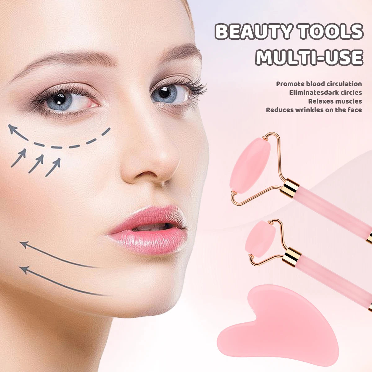 1/2/3pcs Ice Face Roller Facial Skincare Ice Roller Set,Facial Roller GuaSha FaceTool Set,Face Massage Roller Lifting Contouring
