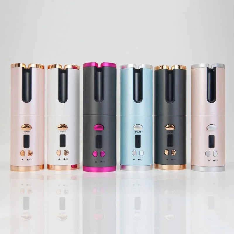 Automatic Hair Curler Wireless With Heat Timer Modes Rechargeable Portabl Fast Heating Styler For Perfect Curls Every Time