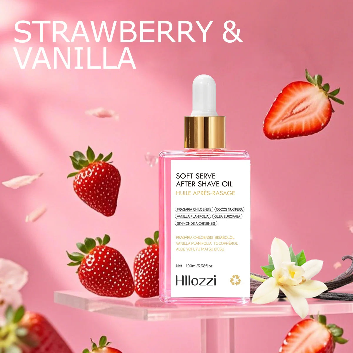 Strawberry soft serve after shave oil