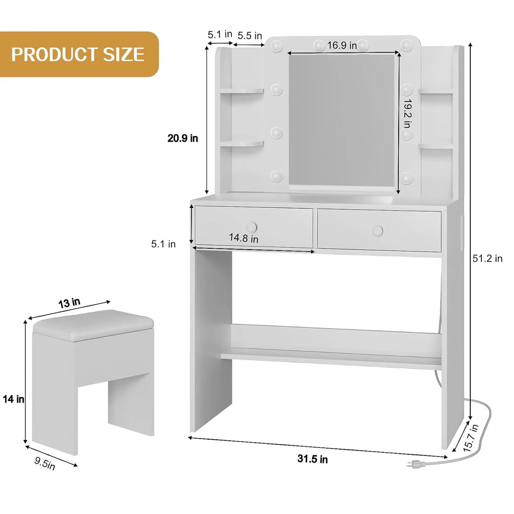 62In Natural Oak Large Vanity Desk