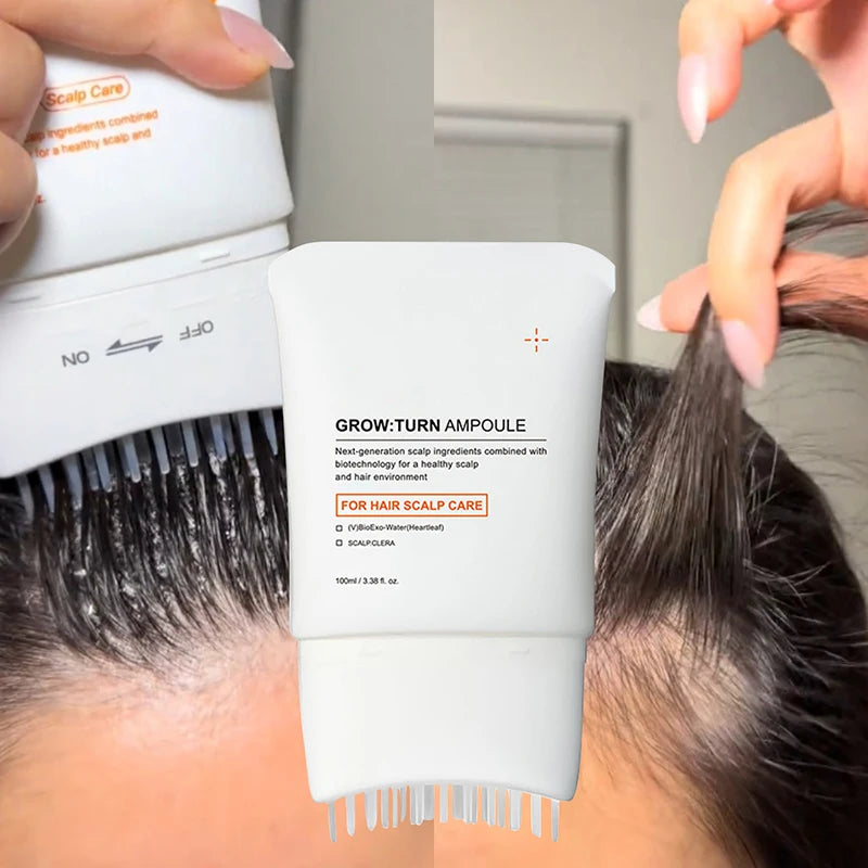 Hair Serum With Built-In Brush,Hair Nourishing Strengthening Essence,Improve Scalp Environment,Scalp Massager