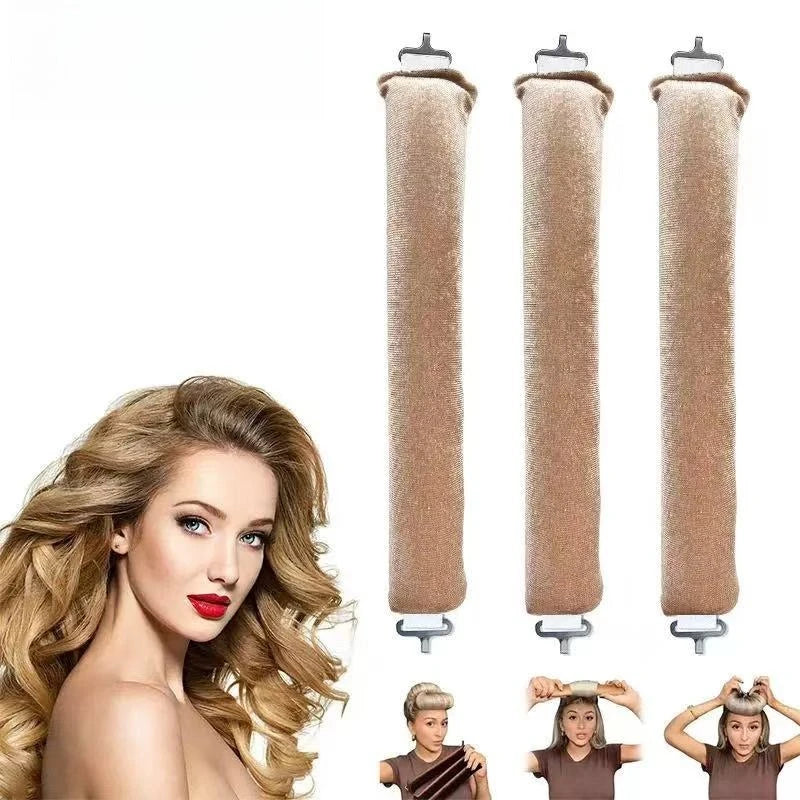 Heatless Hair Curlers Satin Curling Rod Headband No Heat Silk Curls