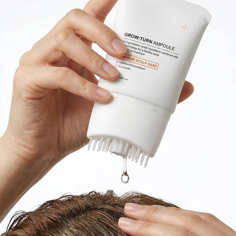 Hair Serum With Built-In Brush,Hair Nourishing Strengthening Essence,Improve Scalp Environment,Scalp Massager