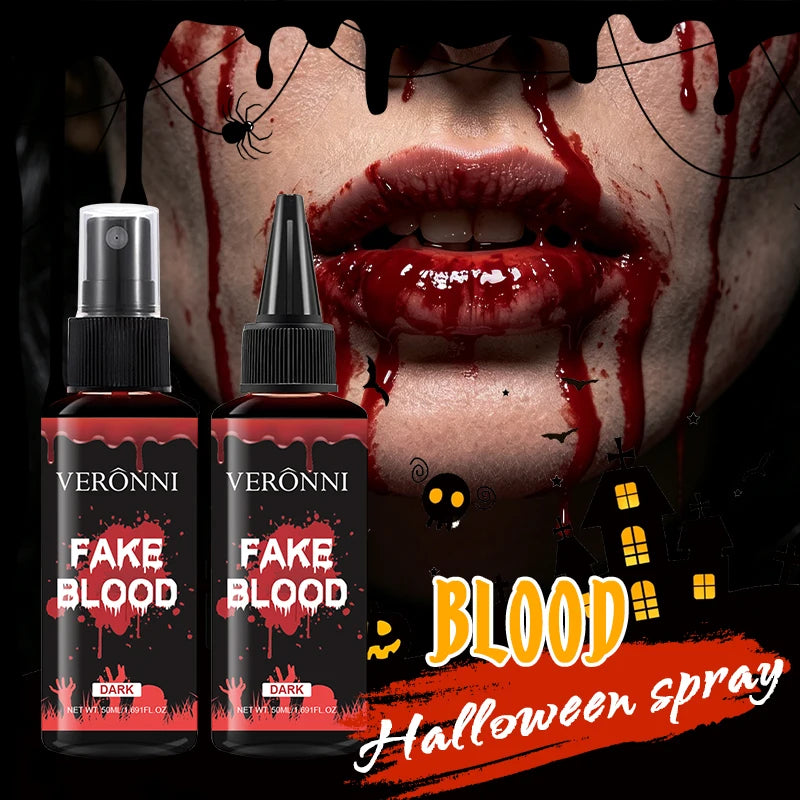 50ml Realistic Fake Blood, Halloween SFX Makeup Blood Gel for Dripping Wound Scars Costume Cosplay Party Halloween Stage Makeup