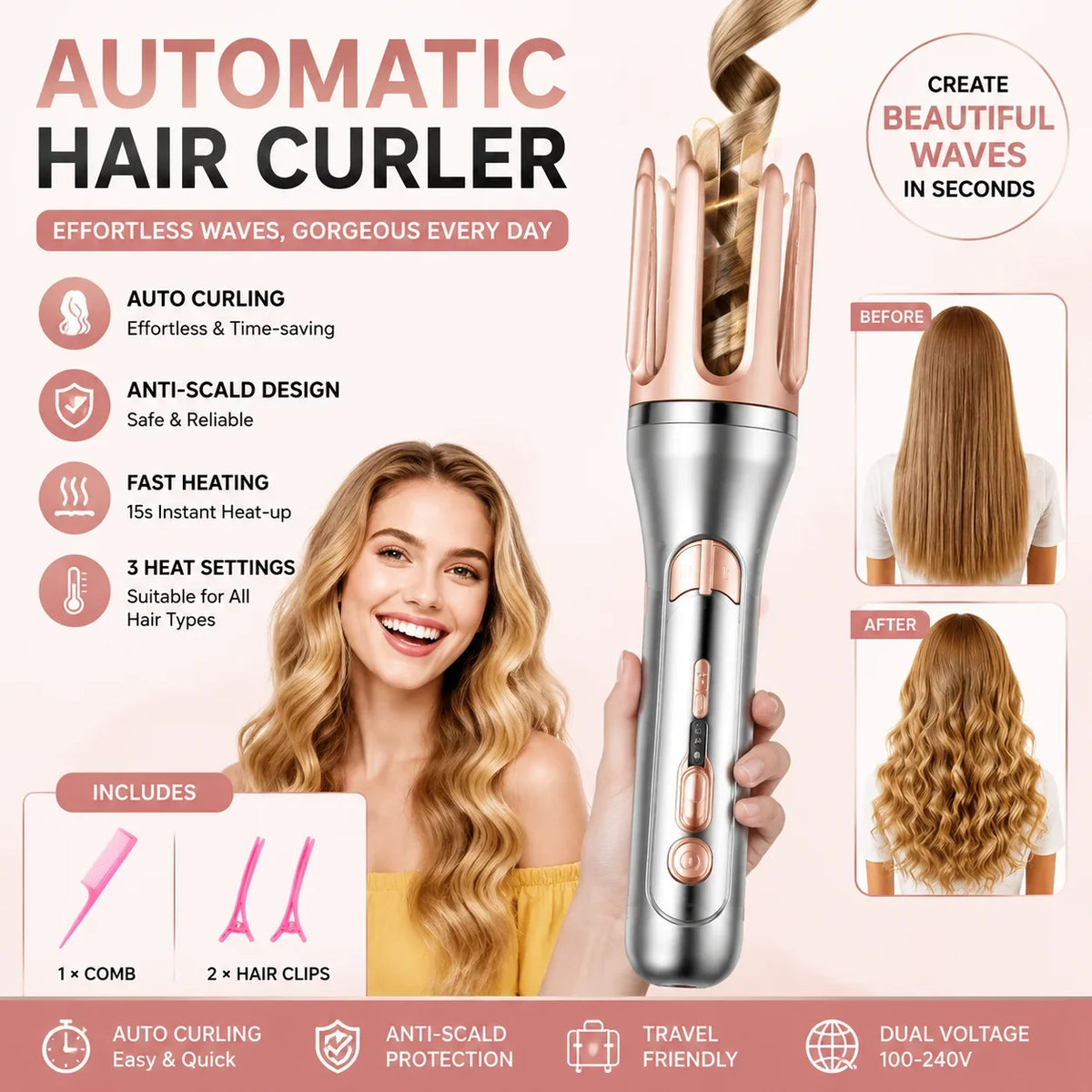 Automatic Curling Iron 32mm Ceramic Hair Curler