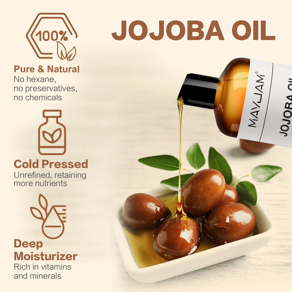 Jojoba Oil Moisturizing for Face, Hair, Skin & Nails