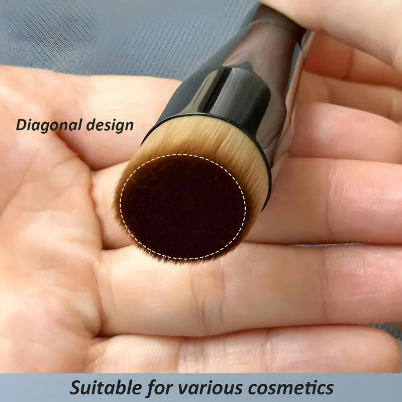 Foundation Make-Up Brush Flat Top Brush, Contour Brush, Bevel Powder Blusher Brush