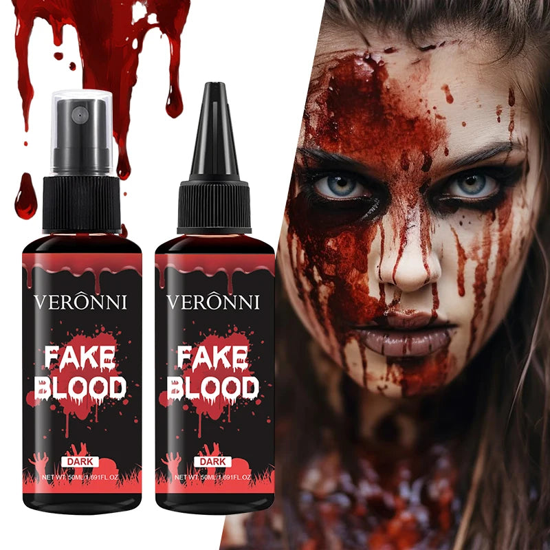 50ml Realistic Fake Blood, Halloween SFX Makeup Blood Gel for Dripping Wound Scars Costume Cosplay Party Halloween Stage Makeup