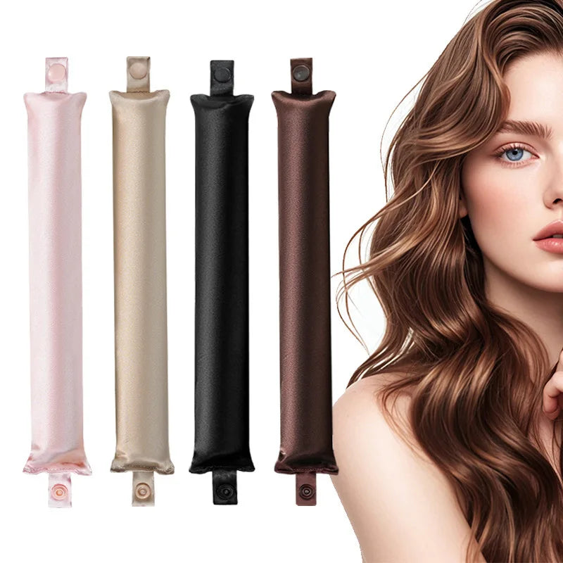 Heatless Hair Curlers Satin Curling Rod Headband No Heat Silk Curls