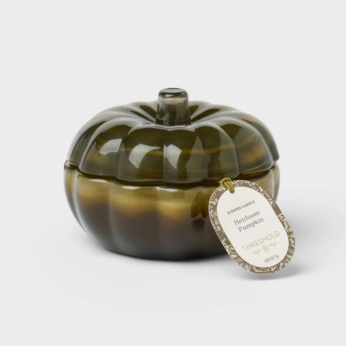 Fall Pumpkin Candle 2 Wick Small Glass Heirloom Pumpkin Jar Autumn Scents Home Decorative Candles for Festive Atmosphere