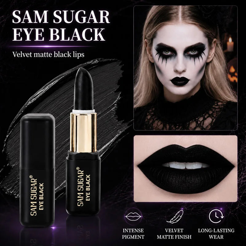 3Pcs Halloween Gothic Makeup Set White Foundation Stick Highlighter Pen Black Face Body Paint for Vampire Cosplay SFX Party Kit